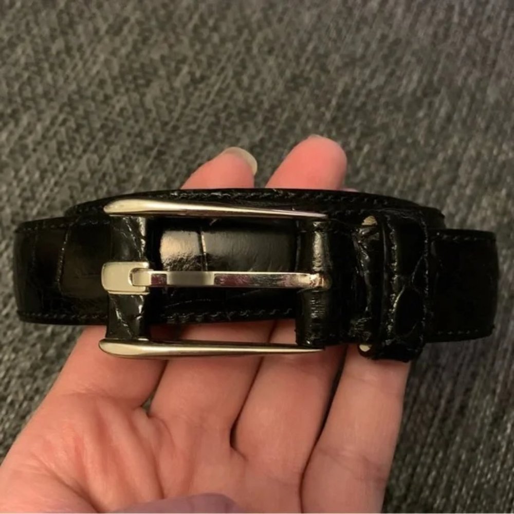 Authentic Brioni Alligator Italian Leather Belt